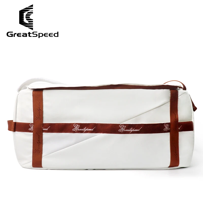 Light Luxury Tennis Racquet Backpack Men Women White Wimbledon Type Squash Badminton Tennis Racket Bag Gym Pilates Shoulder Bags