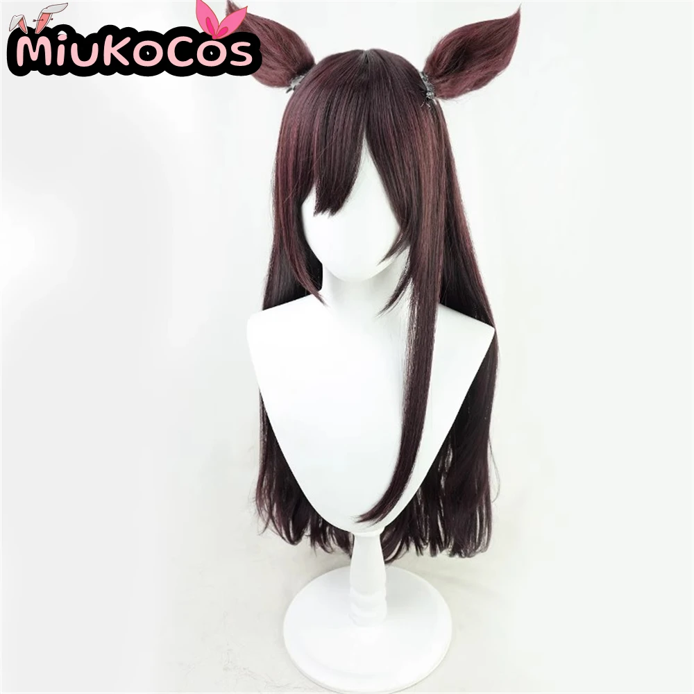 متوفر في المخزون ذاجيلودوベル Mejiro Dober شعر مستعار تأثيري مع آذان وذيل MiukoCosplay Umamusume: كوسبلاي ديربي جميل