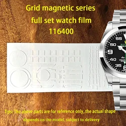 For  Rolex green glass 116400 watch film Lightning needle MILGAUSS bezel buckle protective film strap film