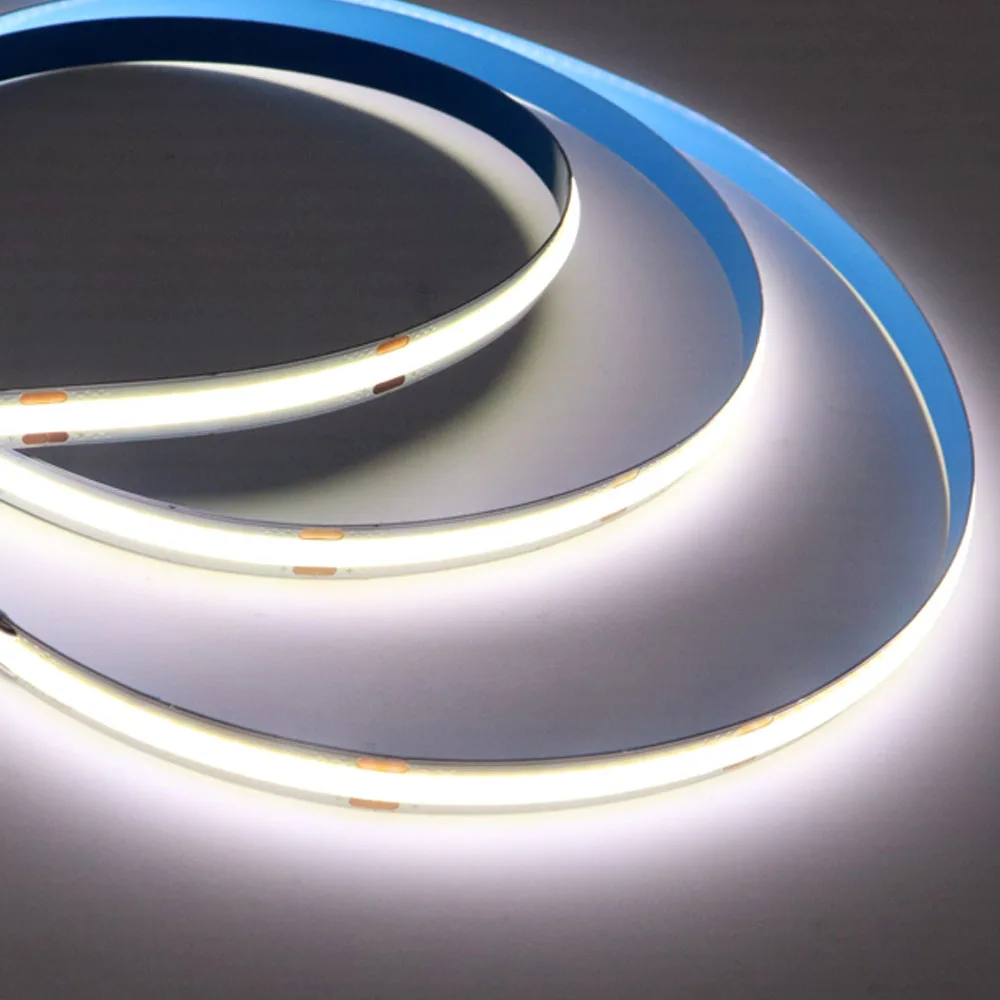 DC12V COB LED Strip 480/528 LEDs High Density Flexible  COB Led Lights RA90 Warm Nature Cool White 3000K 4000K 6000K Linear Dimm