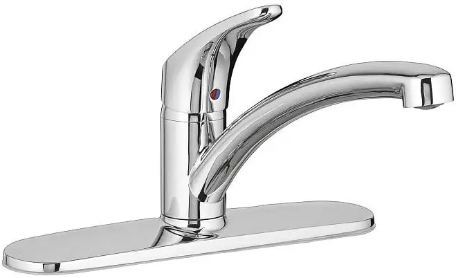 American Standard 7074000.002 Colony Pro Single-Handle Kitchen Faucet with Deckplate in Polished Chrome, One Size