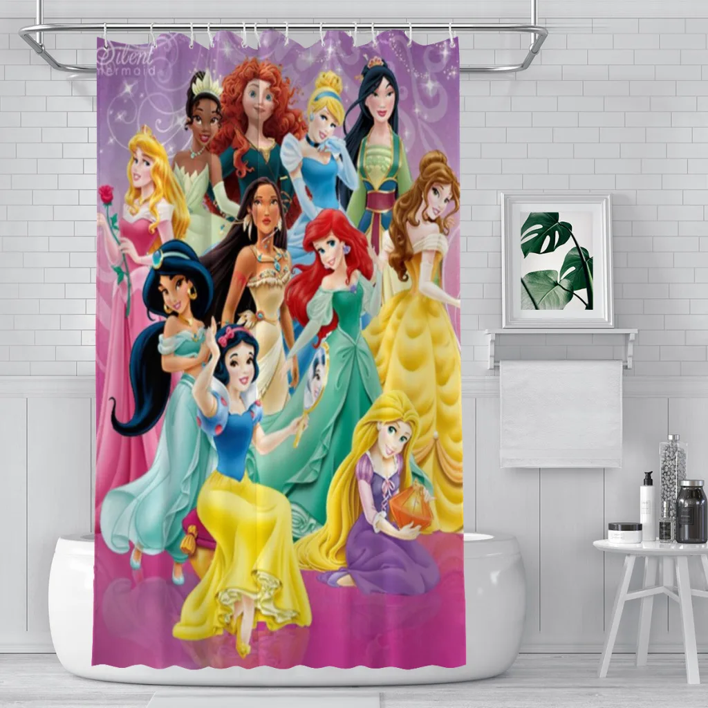 

Princesses Shower Curtain Bathroom Decoration Shower Curtain Birthday Gift
