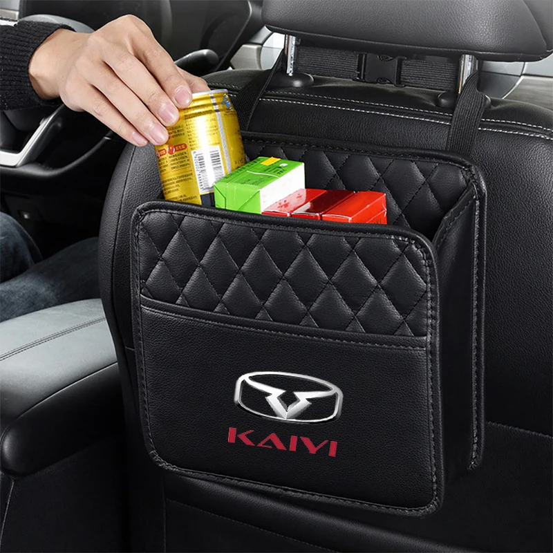 PU Leather Car Seat Back Hanging Storage Box Storage Bag For Kaiyi E5 X3 X3Pro/EV Showjet Pro/EV Xuandu Kunlun Shiyue Accessorie