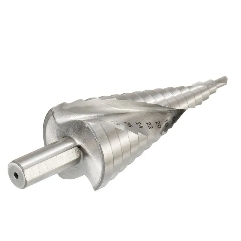 Xcan passo broca 1pc 4-12 4-32mm pagode broca hexágono parafuso broca núcleo ferramenta de perfuração hss espiral sulco madeira metal buraco cortador