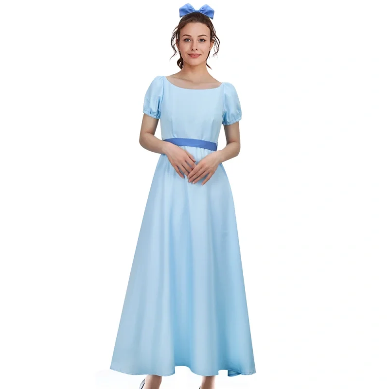 Princess Wendy Darling Dress Pan Peter Cosplay Costume blu In Stock Takerlama