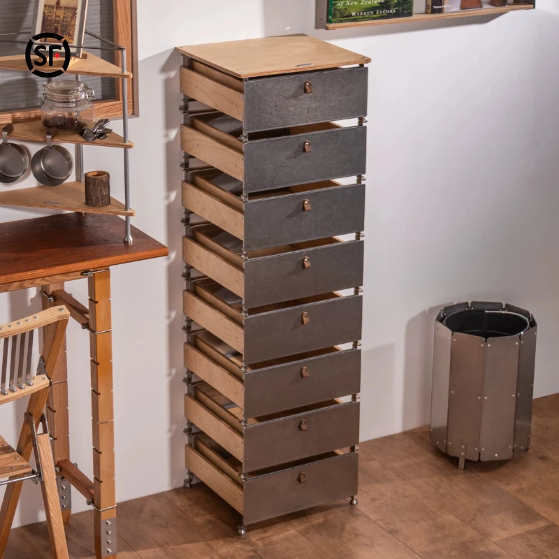 

Drawer cabinet, multi-layer cabinet, bedside table wooden design