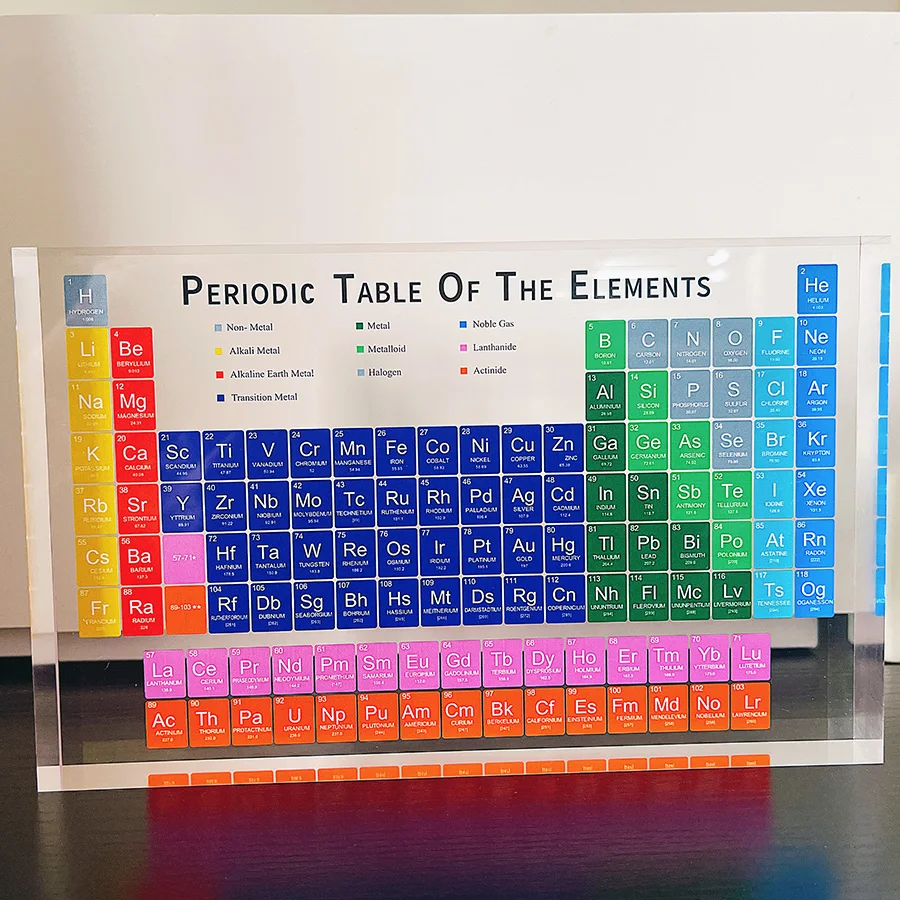 

Creative Christmas Decoration Acrylic Periodic Table Of Elements With 3D Pringting On Back Side Good Teaching Aid Home Decor