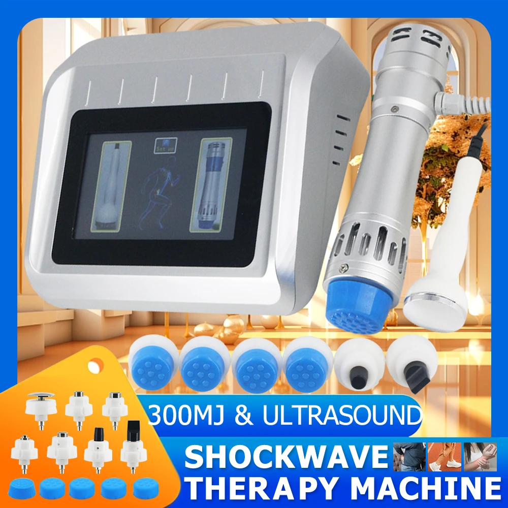 300MJ Shockwave Therapy Machine Ultrasound Effective Relieve Body Pain ED Treatment Professional Shock Wave Relaxation Massager