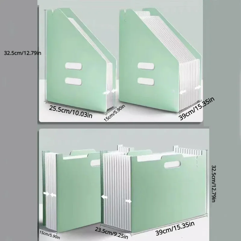 13 Grids File Bag Examination Paper Storage Multilayer File Folders Students with Classification Expansion Bag Office Supplies