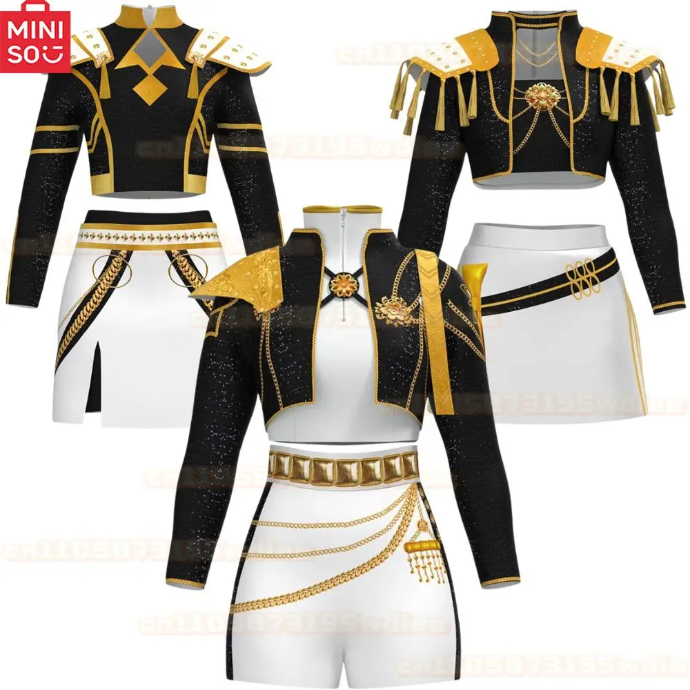 

Woman Kids Kpop Rumi Zoey Mira Demon Hunters Cosplay Costume for Child Girls Printed Clothing Roleplay Outfits Halloween Suit