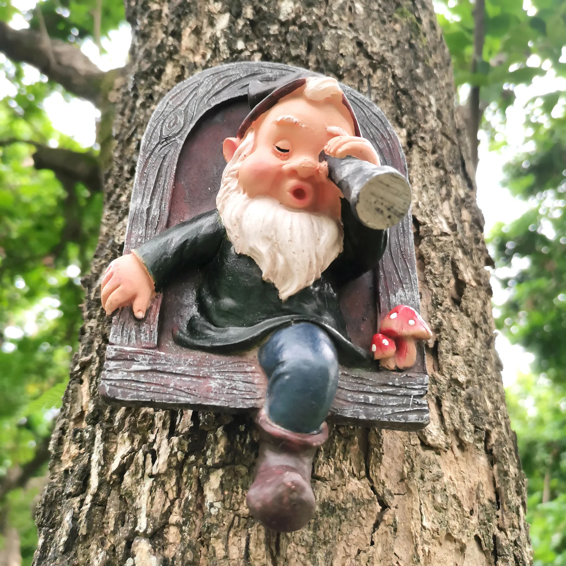 Cartoon Gnome Creative Elf Pendant Decoration Cute Outdoor Garden Tree Hanging Ornament Outdoor Garden Decoration Statues