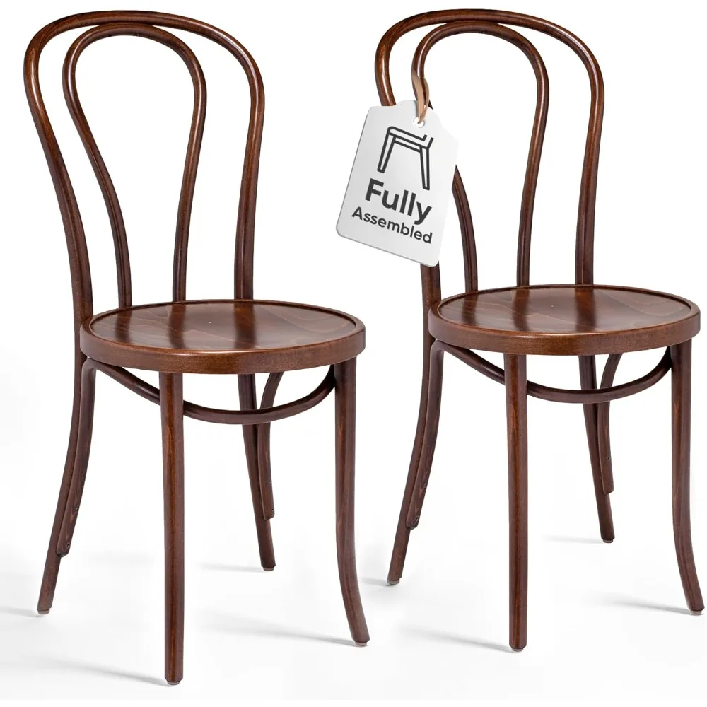 

1018 Hairpin Bentwood Dining Chairs Set of 2 | Natural Handcrafted Wood Frame, Rustic Indoor Furniture | Wooden Chair for Kitche