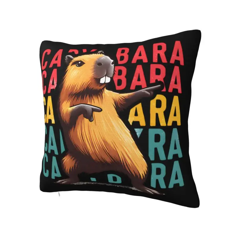 Cute Giant Cavy Capybara Throw Pillow Covers Bedroom Decoration Luxury Cushions Cover For Sofa Car Square Polyester Pillowcase
