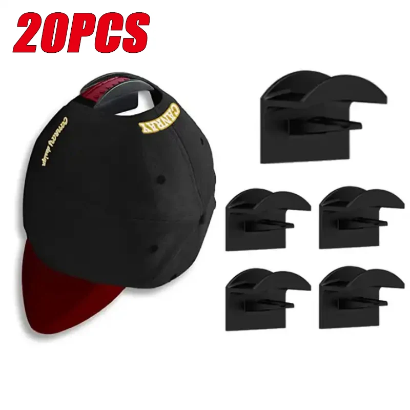 20PCS Baseball Cap Hooks Simple Earphone Necklace Storage Hooks No Trace Hat Hooks Household Goods Storage Hooks