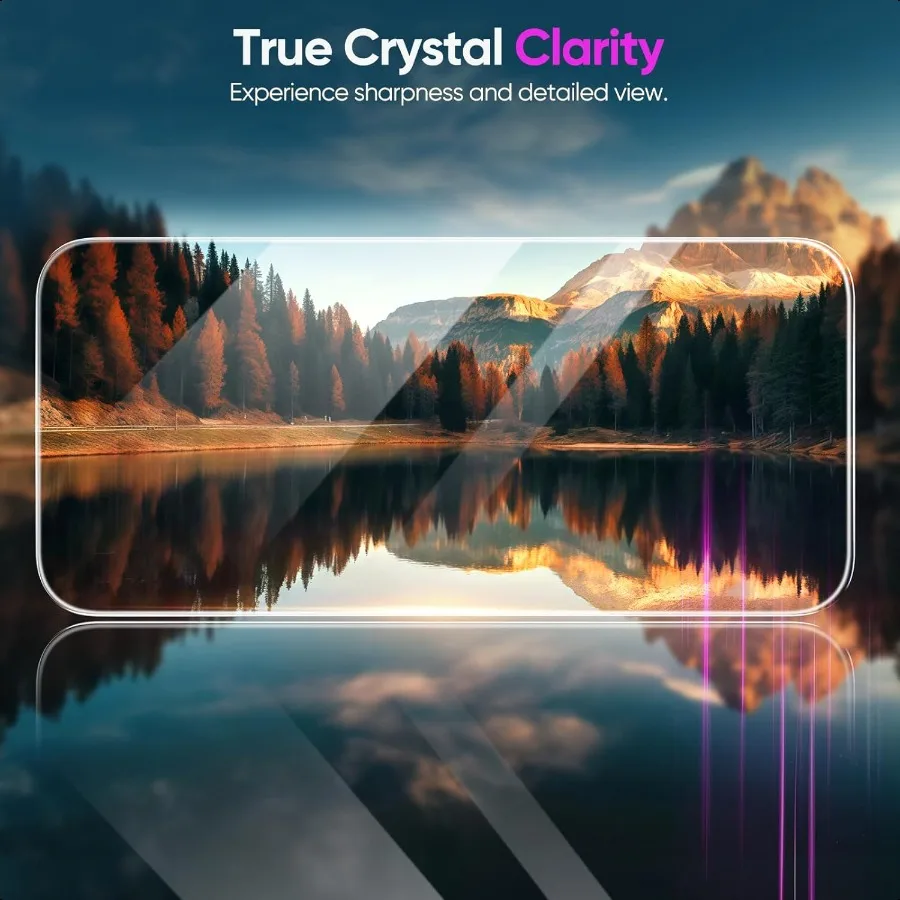 Защитная пленка для экрана iPhone 16 Pro 9H Hardn, устойчивая к царапинам пленка из закаленного стекла с комплектом для установки BioBased Fingerprin