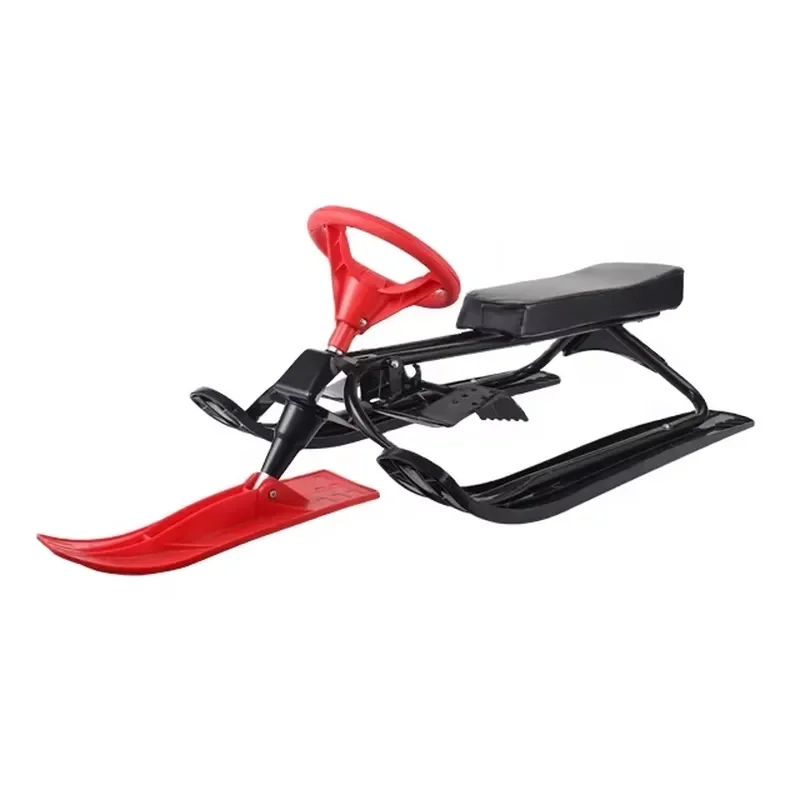 Kids Snowmobile Snowscoot with Double Brakes Ski Sleigh Blocks Racing Toy Gift for Boys Girls Age 4 Years Old Winter Outdoor