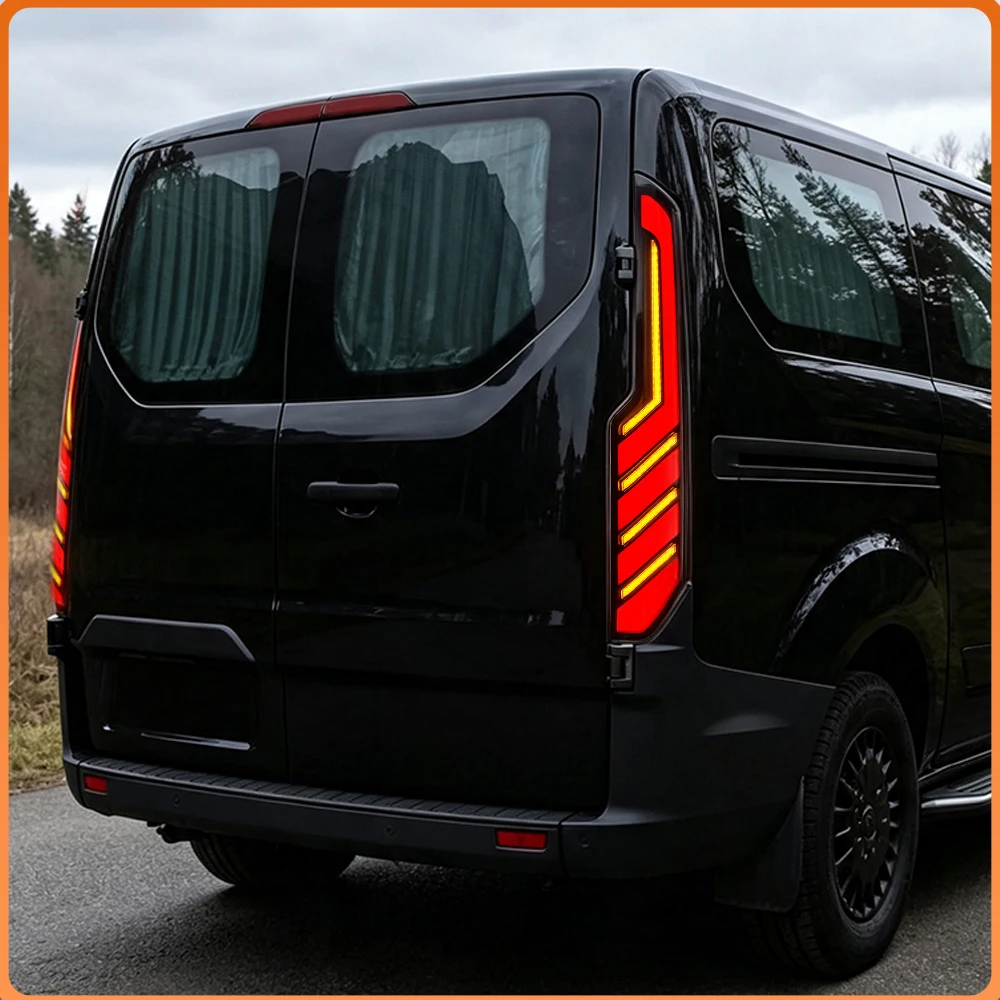LED Tail Light Assembly Upgrade For Ford Transit MK8 2016-2022 Start-up Animation Streamer Turn Taillights Plug & Play