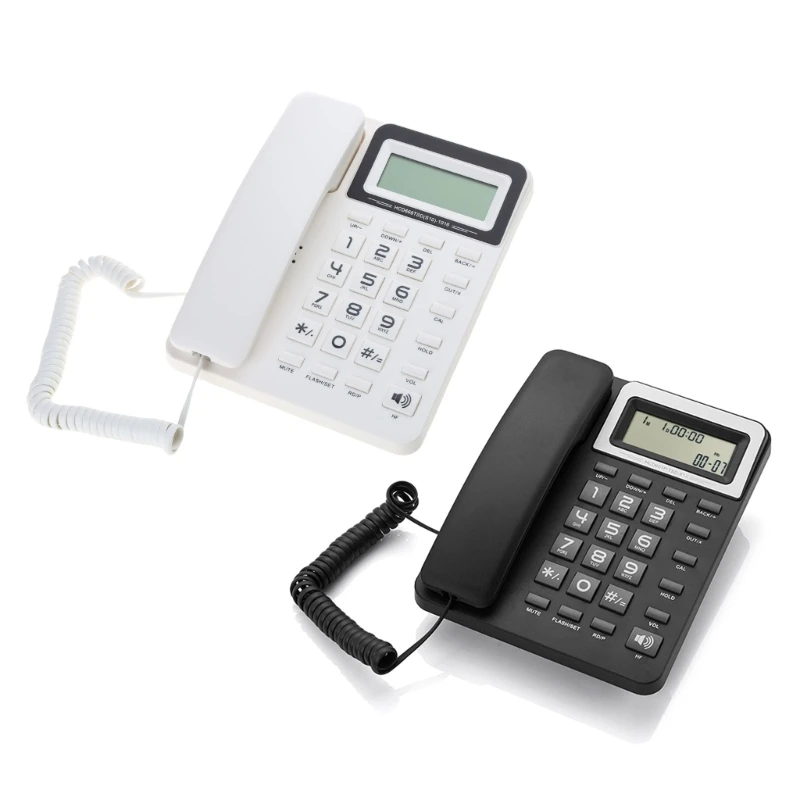 TSD-813 Desktop Corded Landline Phone Fixed Telephone LCD Display Calculator