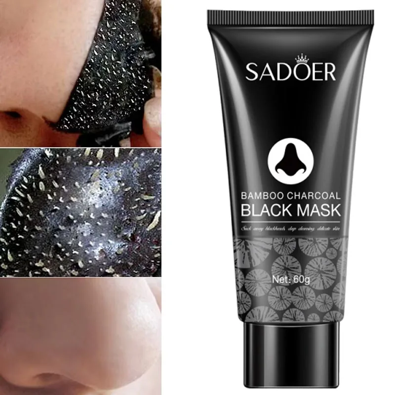 Blackhead Remover Mask Bamboo Charcoal Shrink Pores Acne Black Head Removal Cream Nose Cleansing Black Peel Off Masks Skin Care