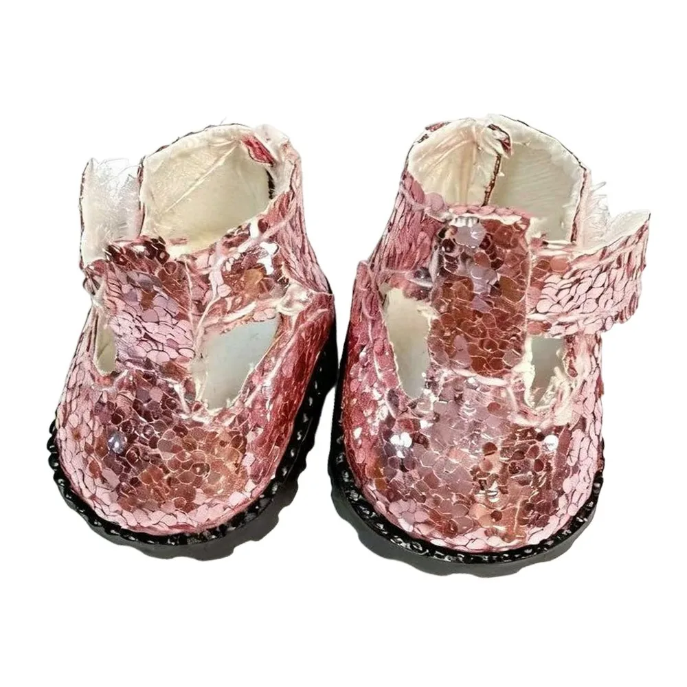 

Leather Material Doll Shoes Miniature Design Small Size Miniature Shoes Sequins Design 3.5cm Size Doll Clothes Accessories