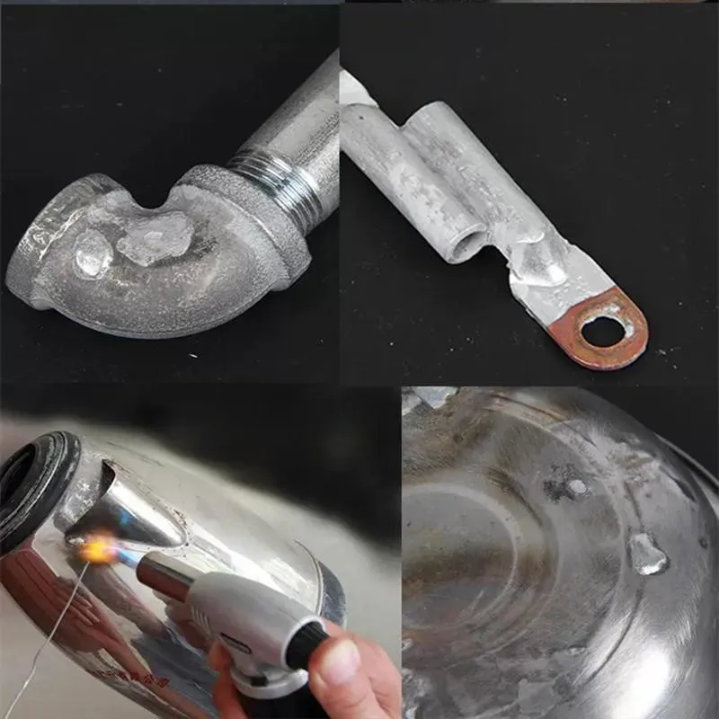 40/20/10pcs Aluminum Welding Rods 1.6/2.0mm Low Temperature Easy Melt Aluminum Welding Wire Flux Core Suitable for Soldering view 2