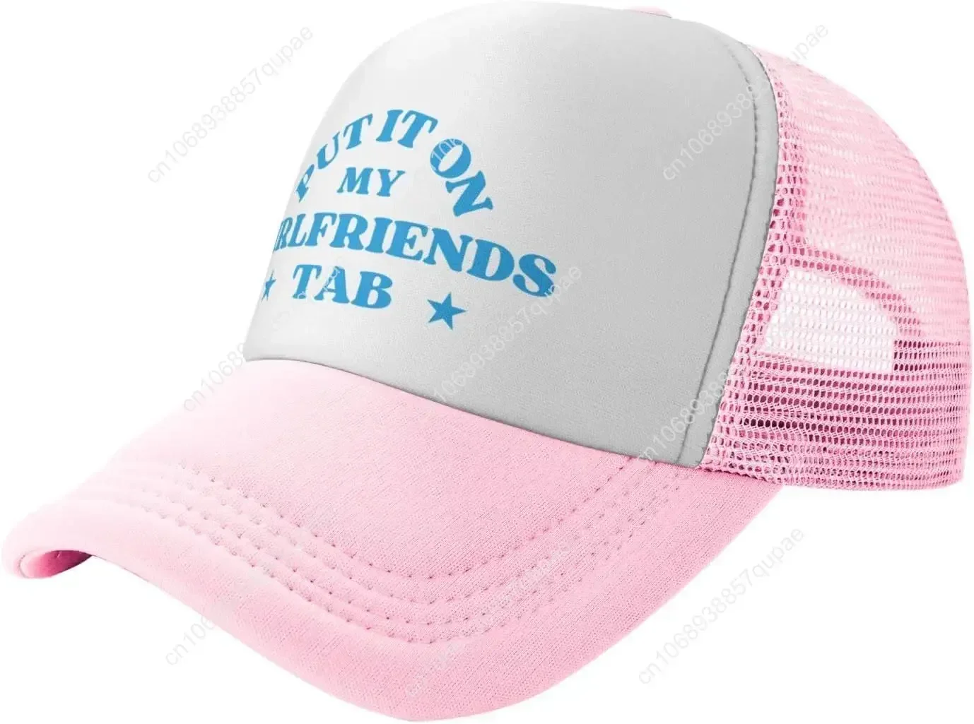 Put It On My Girlfriends Tab Mesh Hat Valentine's Day Gifts Baseball Cap Men Women Trucker Hat Dad Gift