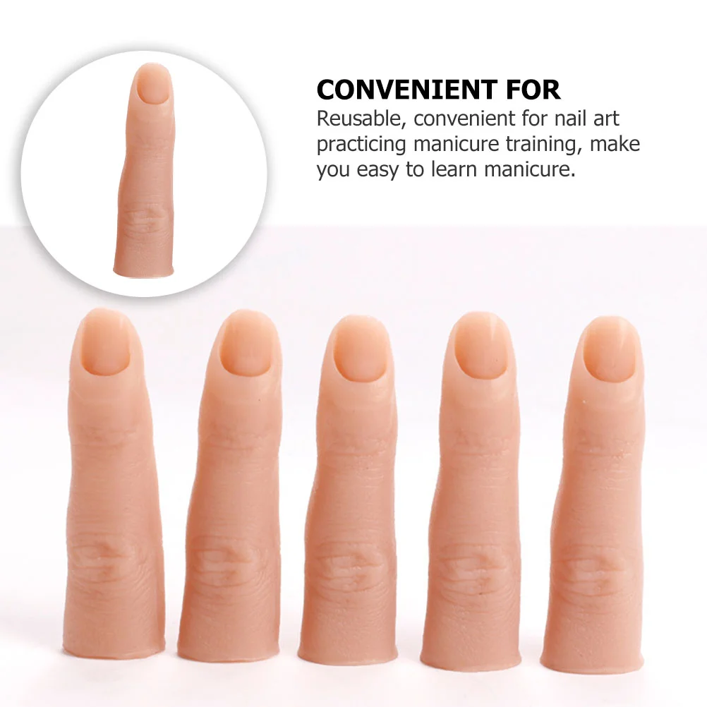 Silicone completo prática mãos prego beleza prop dedo artificial falso sílica gel modelos de simulação