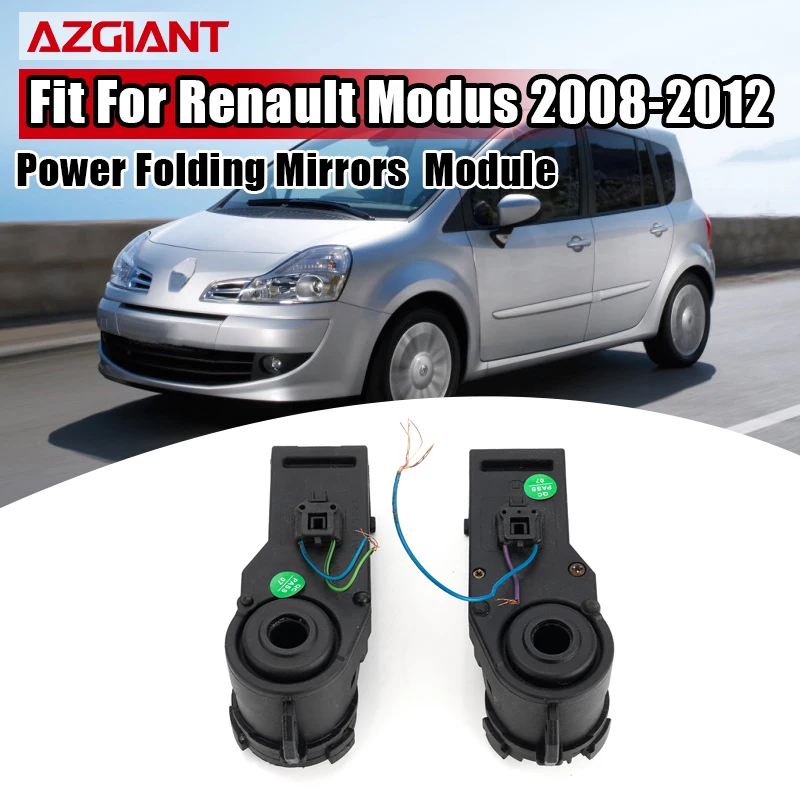 AZGIANT For 2008-2012 Renault Modus Power Folding Mirror Module Left Right Auto Fold Retract Extend Direct Replacement