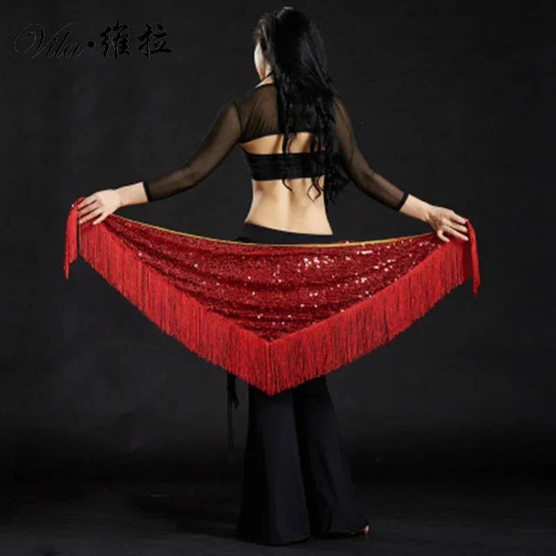 Adult Fringe Sequin Belly Dance Belt Hip Scarves Scarf Oriental Costumes for Sale Women Bellydance Eastern Mermaid Dancing Wear