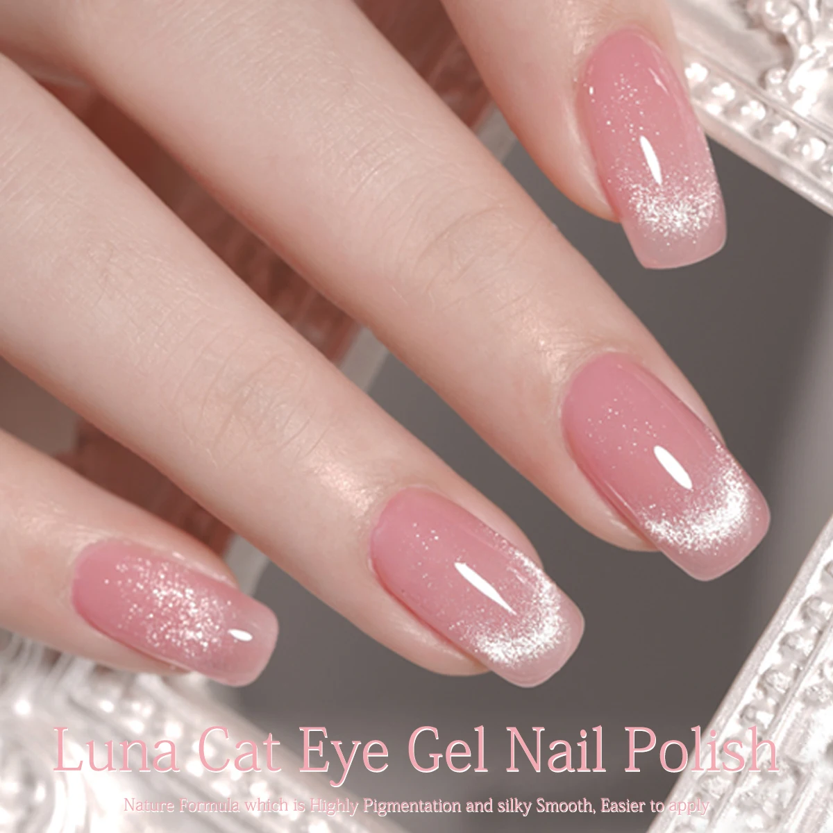 Groillim – vernis à ongles magnétique Moon White Cat Eye, bouteille unique, nécessite une éclairage UV/LED, qualité salon, clair de lune à la mode