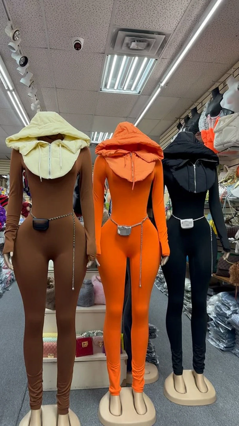 سيدة أنيقة حللا رياضية أنيقة 2025 الخريف المرأة طويلة الأكمام الياقة المدورة Bodycon عالية المرونة الصلبة قطعة واحدة وزرة #3