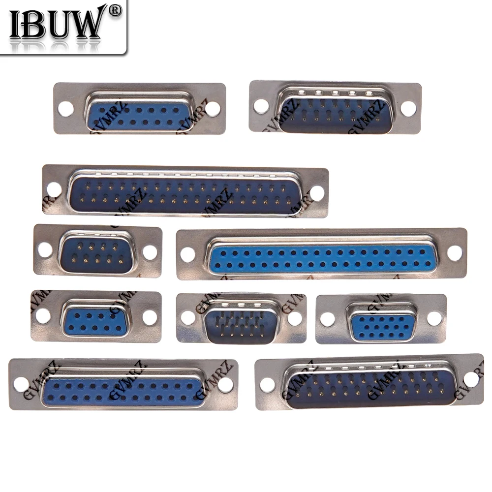 5PCS DB25 DB37 RS232 VGA Male Female Solder Type Connector Serial Plug D-SUB Male Plug Socket Connector DB9 DB15