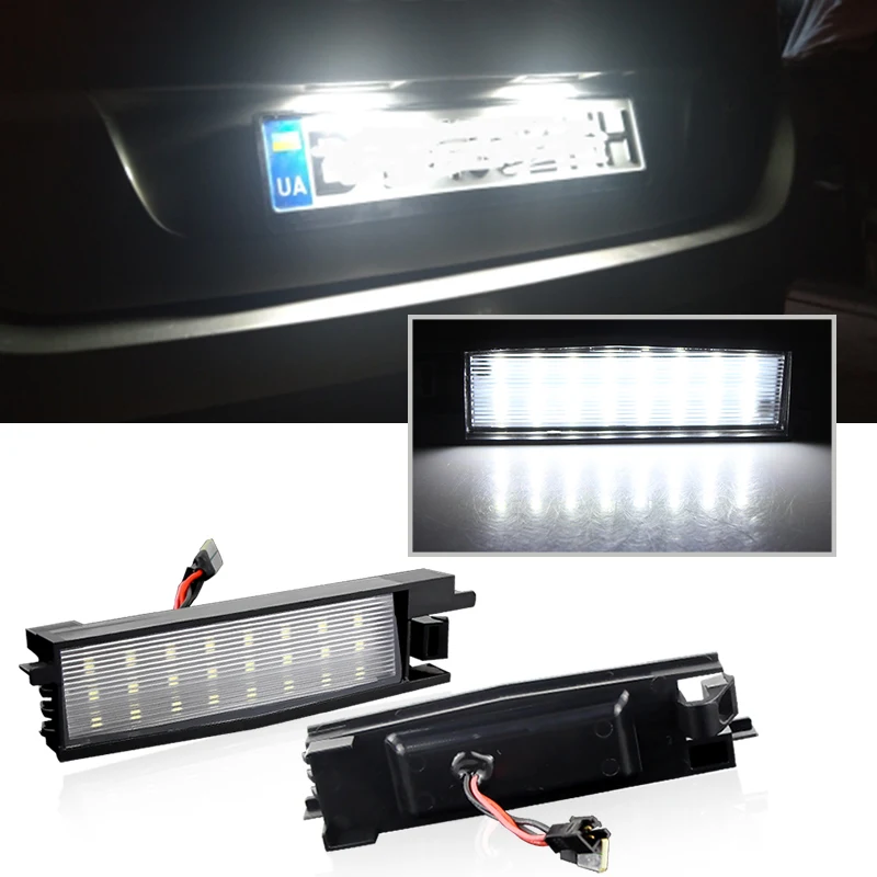 2PCS Canbus 12v For Yaris 99-05 Car LED License Plate Number Light for Toyota Auris RAV4 with Built-in Canbus Controller