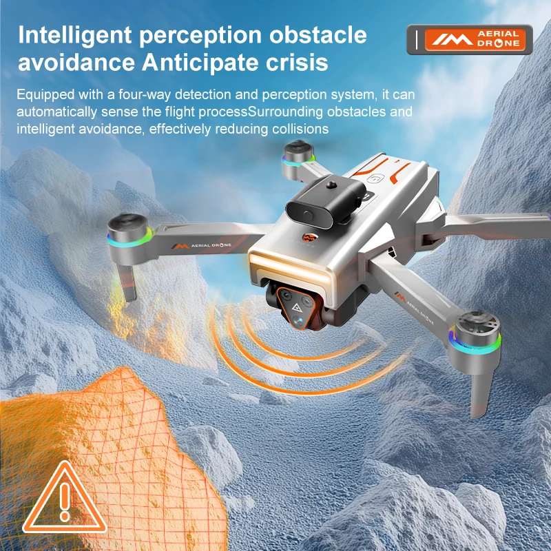 M4 drone 8k hd 3 câmera com tela de 4.5 espaços, evitar obstáculos 360 flip fotografia aérea quadcopter monitoramento de segurança drone