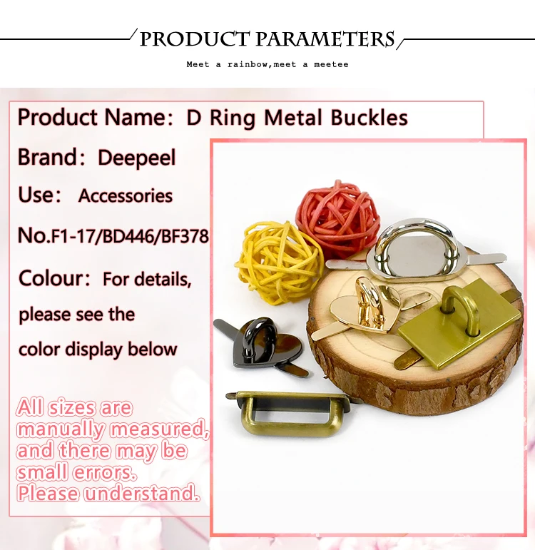4/10Pcs Deepeel Metal Arch Bridge Buckle Bag Straps Connector Clasp for Handbag Purse Side Clip D Ring Hook DIY Crafts Accessory