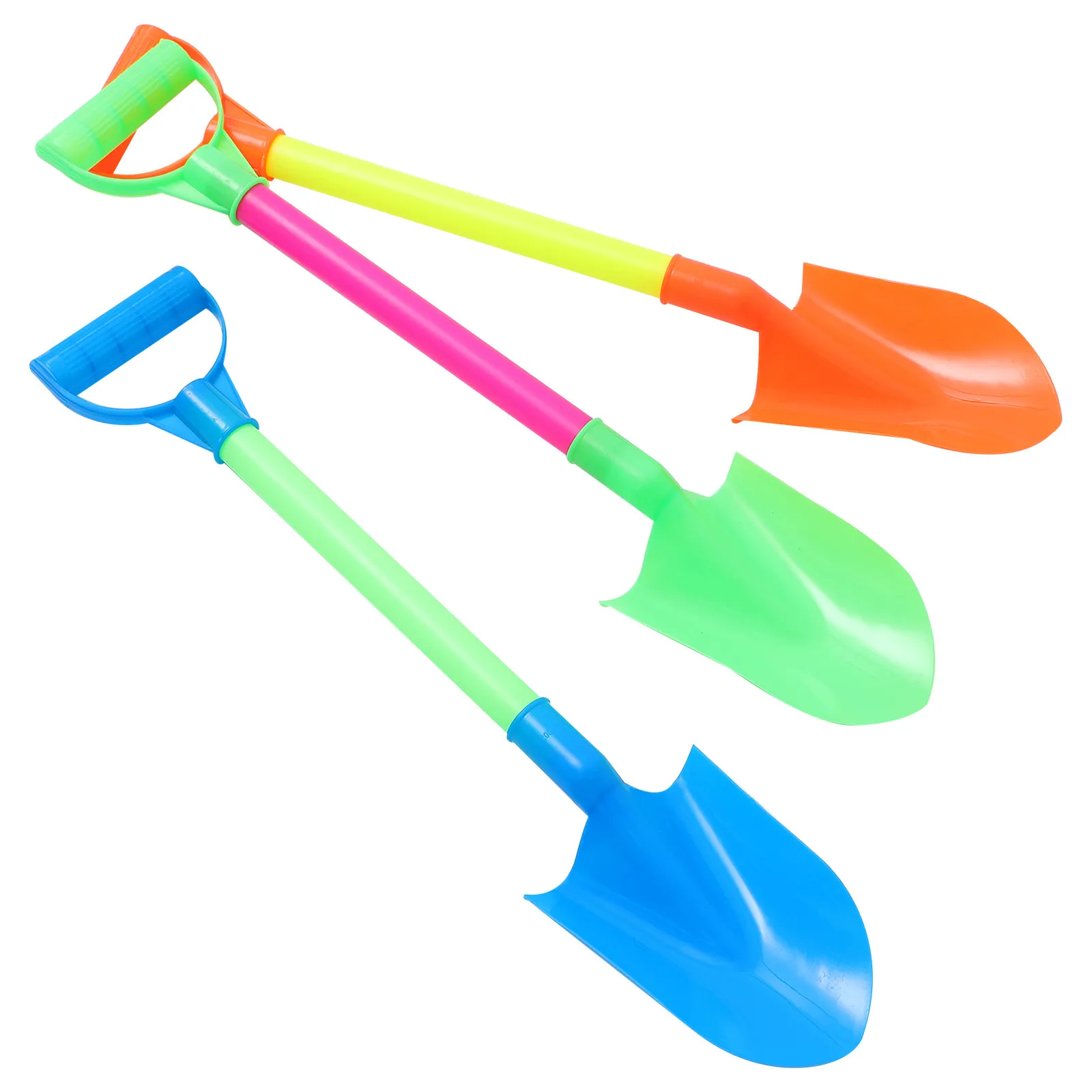 

3Pcs Creative Beach Shovels for Kids Strong Plastic Build Ideal for Sand Castles Snow Excavation Outdoor Playtime Developmental