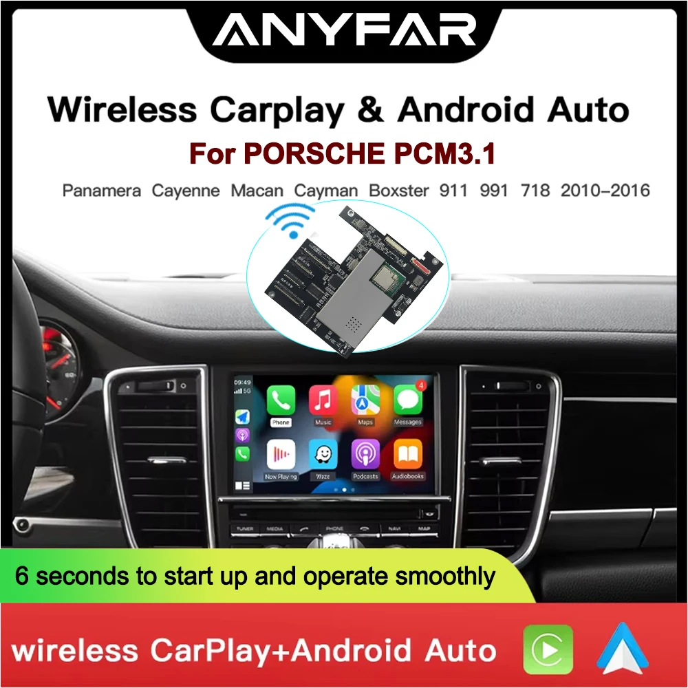 Wireless Carplay Module Android Auto Adapter For PCM3.1 PCM 4.0 Porsche Panamera Cayenne Macan Cayman Boxster 911 991 718