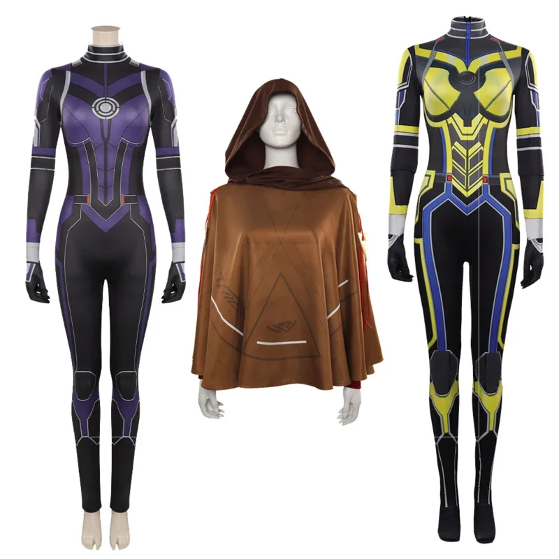 Wasp: Quantumania Hope van Dyne Cosplay Costume Jumpsuit Lang Bodysuit Outfits Halloween Carnival Ant Women Girls Disguise OI982