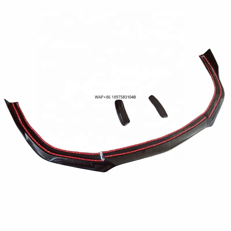 

High Quality V-Style Carbon Fiber Front Bumper Lip Spoiler New Condition for EVO Body Kit