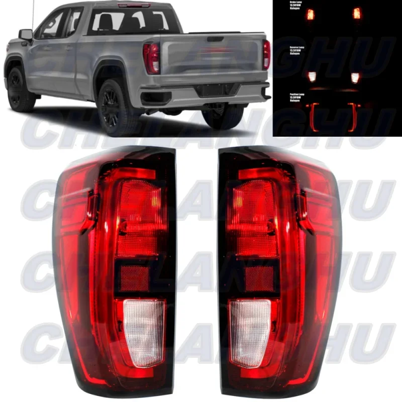 

Car accessories For GMC Sierra 1500 2019 2020 2021 Pair Left+Right Tail Light Rear Lamp Brake Light GM2800309 GM2801309