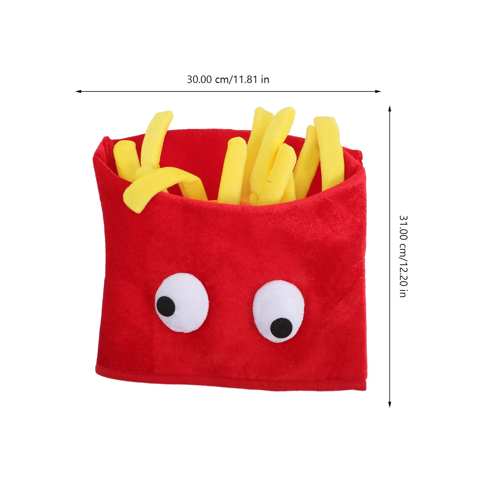 البطاطس المقلية قبعة مادة القماش مريحة تأثيري حلي قبعة أغطية الرأس حفلة كرنفال صور الدعامة البطاطس المقلية شكل قبعة