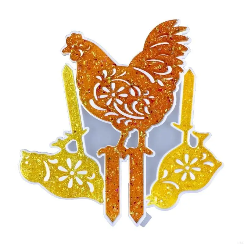 

R3MC Garden Tags Silicone Molds for Resin Animal Plant Labels Resin Molds