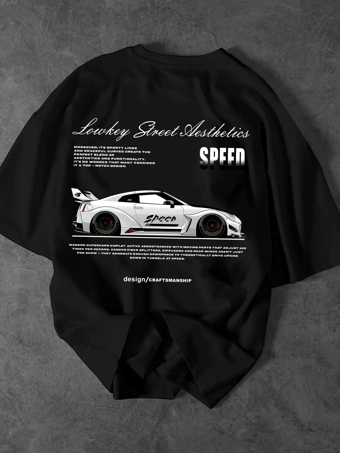 Summer Men's Racing-themed Street T-shirt Featuring Sports Elements Stylish Youthful Activities Round Neck Soft 100% Cotton