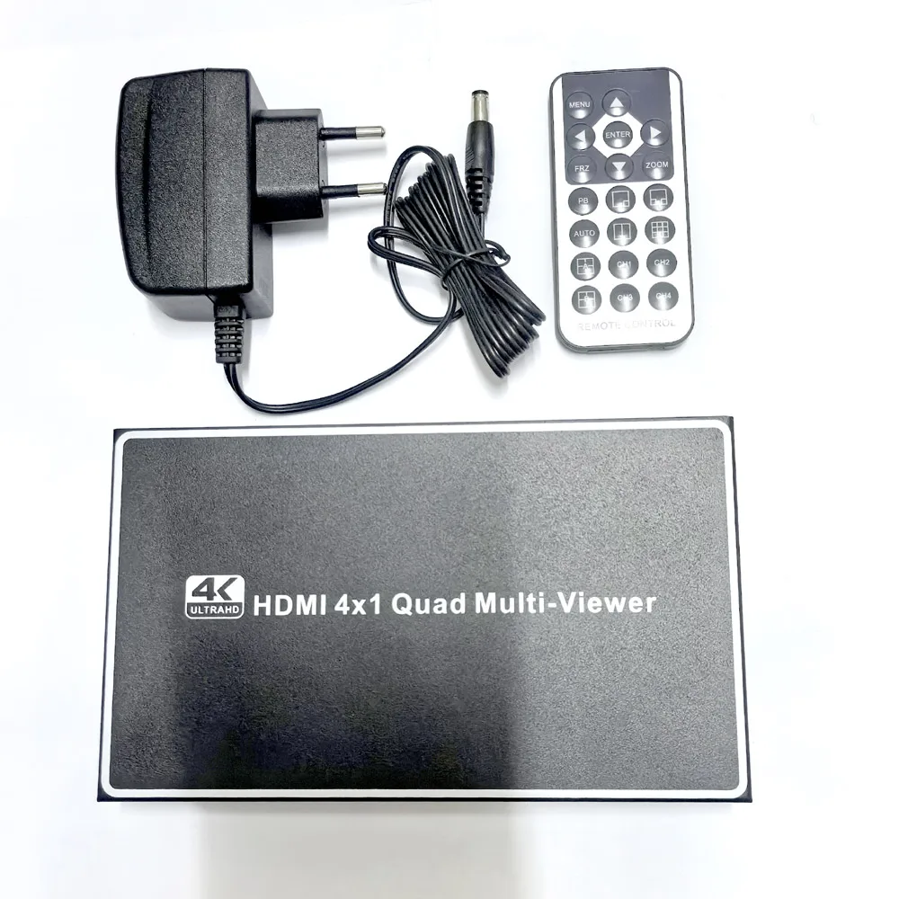 4K ULTRAHD HDMI 4x1 Quad Multi-viewer Video Splitter Switcher HD screen segmentation Divider Converter Support Seamless Switch