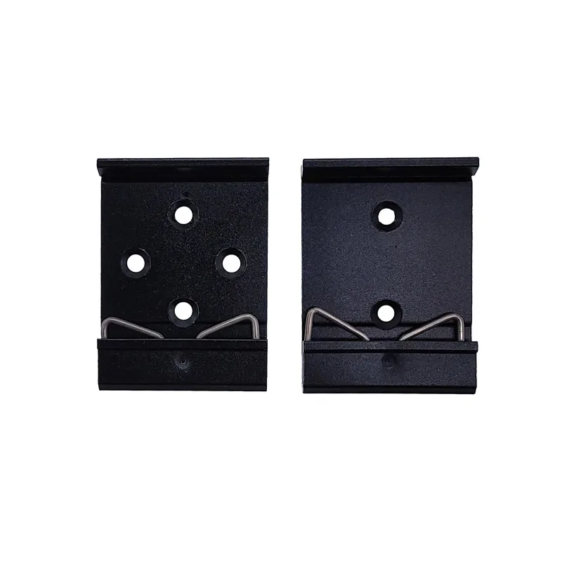1pcs 35mm C shape buckle Simple fixing rack with mounting holes DIN guide rail buckle Aluminum alloy Slideway clasp bracket image 5