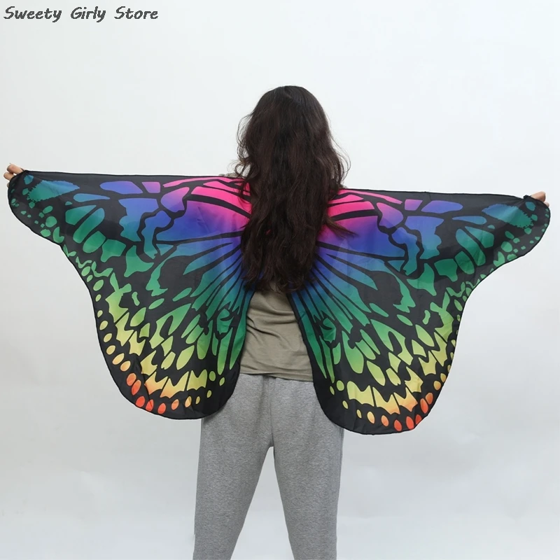 Cosplay Butterfly Wings Kids Adult Performance Stage Fairy Shawl Pixie Cloak Fancy Dress Costume Role Play Dance Decoration Cape