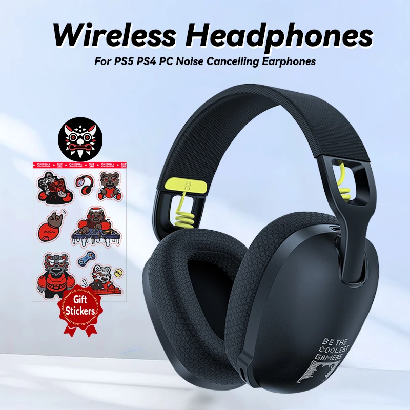 ONIKUMA B2 2.4GHz Wireless Gaming Headset For PS5 PS4 PC Mac Noise Cancelling Earphone Headset Gaming Headphones With Microphone