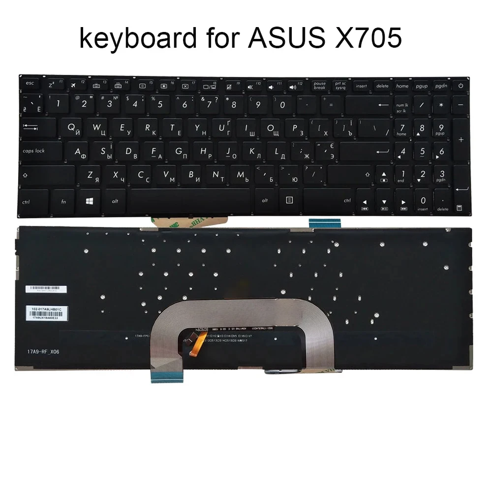 

Новая русская Клавиатура с подсветкой для ASUS VivoBook 17 X705 MA X705MB X705FN X705FD X705U клавира русская Клавиатура 6601UA00