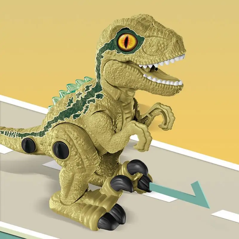 Robot de dinosaurio eléctrico con luz LED y sonido realista, modelo de dinosaurio mecánico, juguete para niños, regalos de cumpleaños