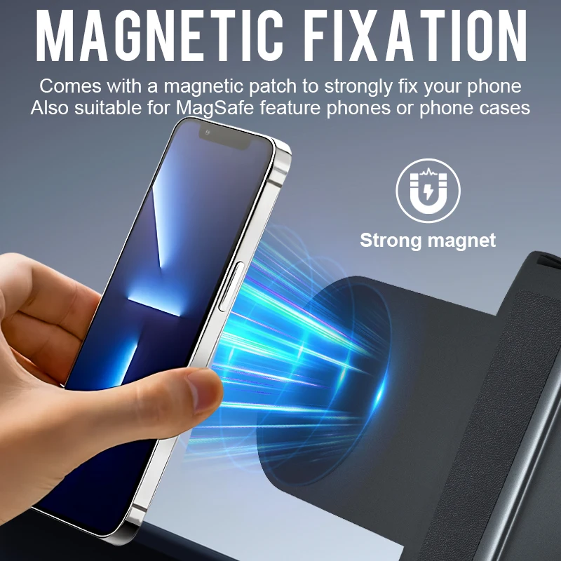 Magnetic MagSafe Phone Hand Grip Magsafe Handheld Bluetooth Remote Control Selfie Handle Phone Tripod Mount for iPhone 16 Vlog - view 3
